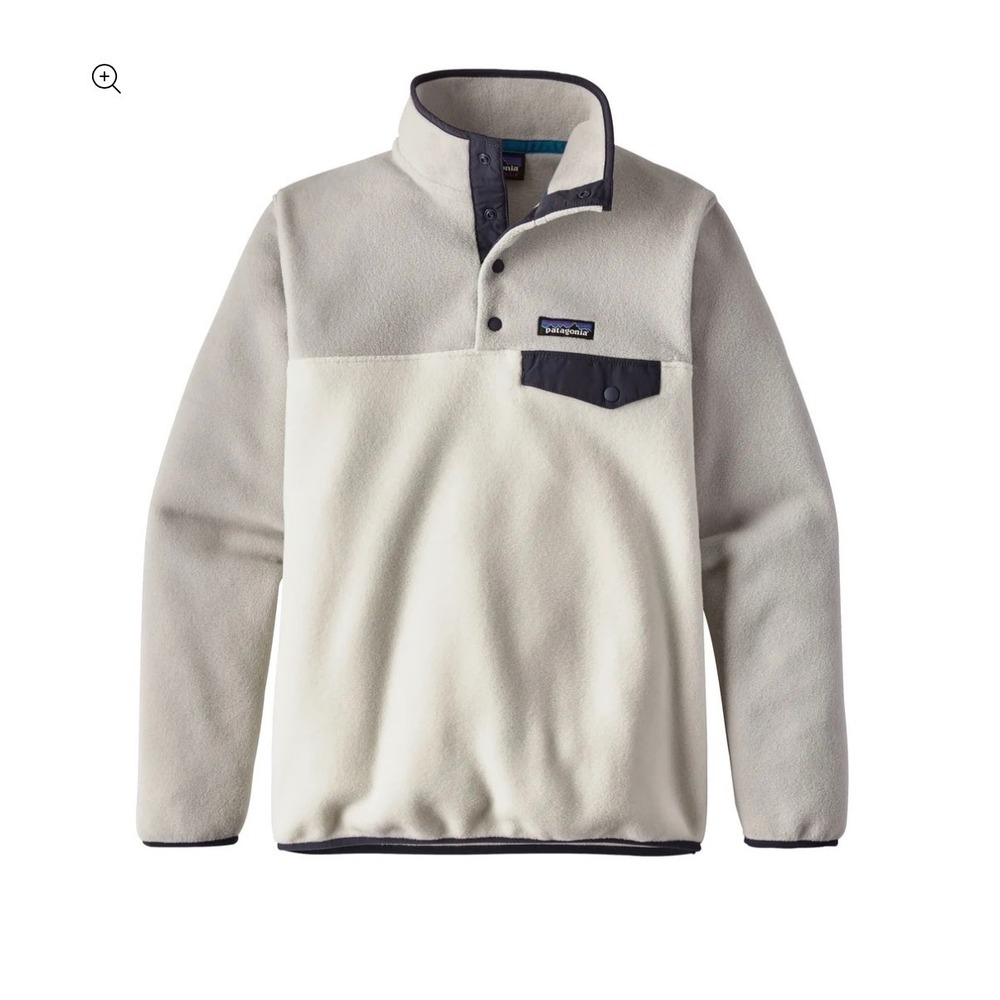 Patagonia Synchilla Snap-T Fleece Pullover Grey Cream Women Medium